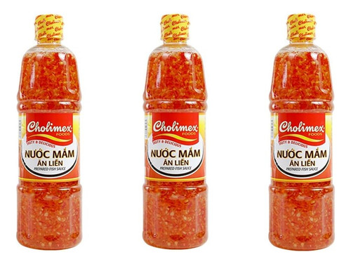 3 Paquetes Salsa De Pescado Cholimex 900 Ml