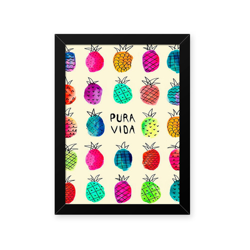 Imagem 1 de 1 de Quadro Abacaxi Pura Vida 23x33cm