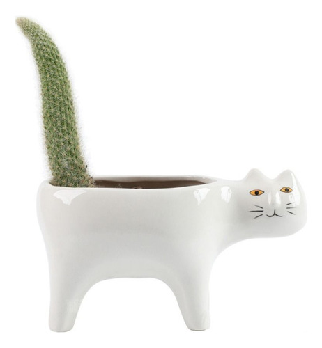 Maceta Con Forma De Gato Con Dibujos Animados Para Plantas S