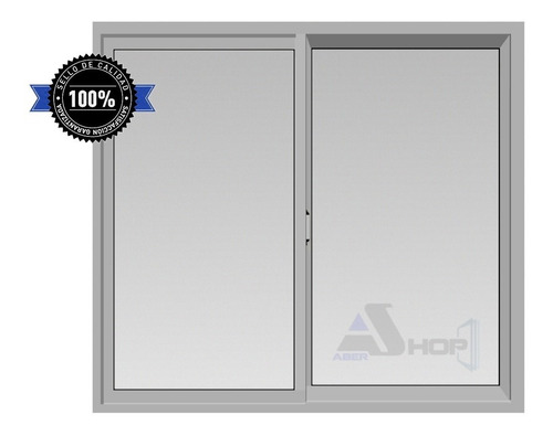 Imagen 1 de 9 de Ventana De Aluminio 150x110 Blanca Vidrio Entero 3mm (pr)