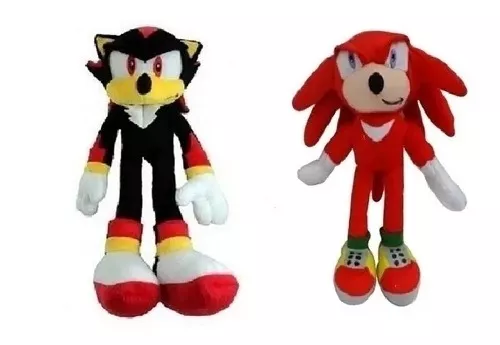 Boneco Pelúcia Sonic Azul Gold Preto Vermelho Cinza Tails Shadow Amy  Knuckles