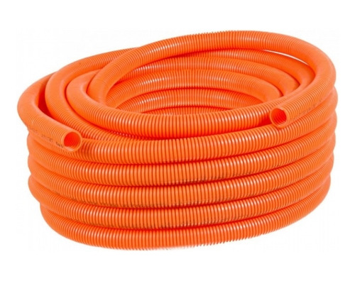 Mangueira Corrugada Conduite Flexivel 3/4 Laranja 25 Metro
