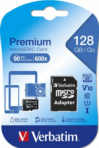 Memoria Verbatim Micro Sd 128gb 90mb