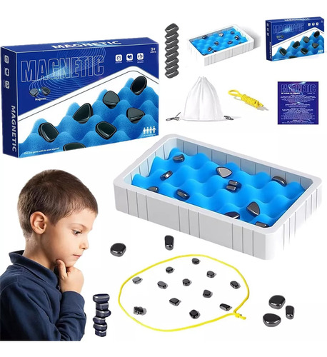 Juego Mesa Damas Magnétic Niños Con Tablero Y Piezas Ajedrez