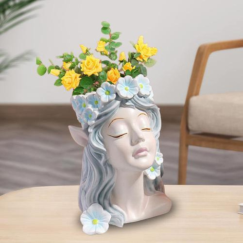 Zh Nuevo Estatua Maceta Hadas, Decoración Del Hogar Claro