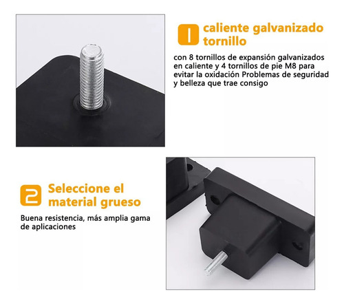 Kl Neopreno Base For Minisplit Capacitor 4 Pzas 1 A 5 Ton
