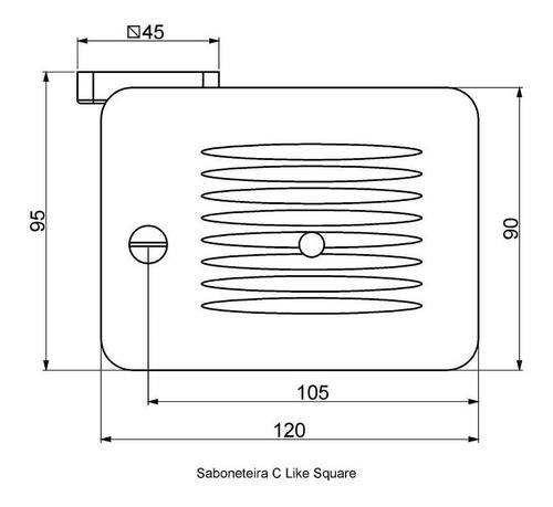 Saboneteira Perflex Like Square Cromada 12131310 Cor Cromado