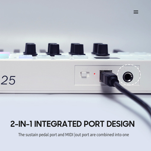 Teclado Usb M-vave Con Control Midi Mini Portátil De 25 Tecl