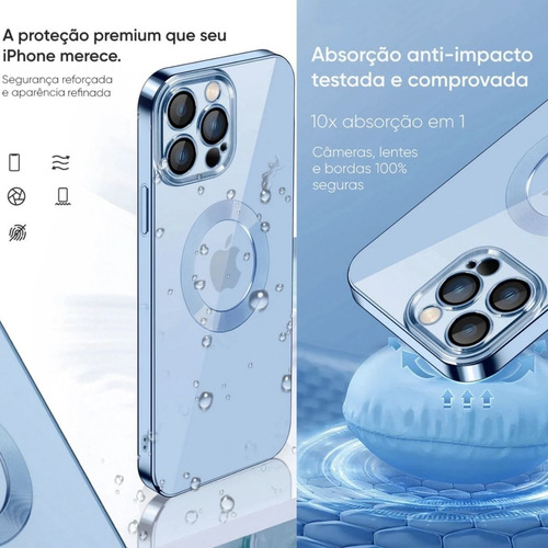Capa Case Luxo Premium Transparente P/ iPhone 14 Pro