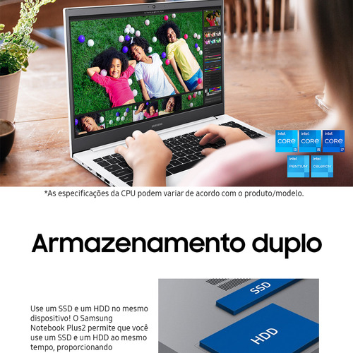 Notebook Samsung Book I5 8gb 256gb Ssd 15,6'' W11 Cor Cinza-chumbo - Excelente (Recondicionado)