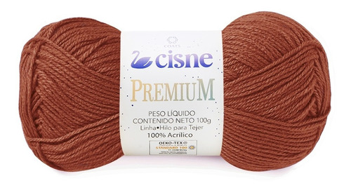 Fio Cisne Premium 100g 280mts Tex 357 100% Acrílico Crochê Cor 02530- Vermelho Antigo