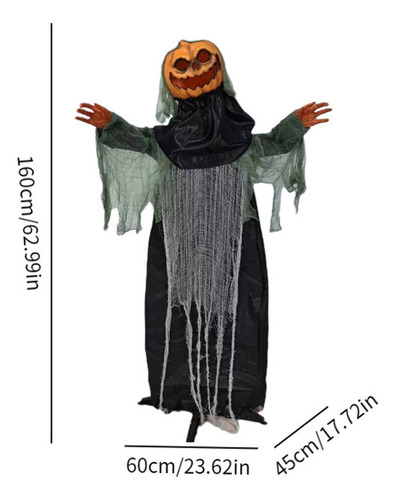 Decoración De Calabaza De Halloween, Adorno Aterrador