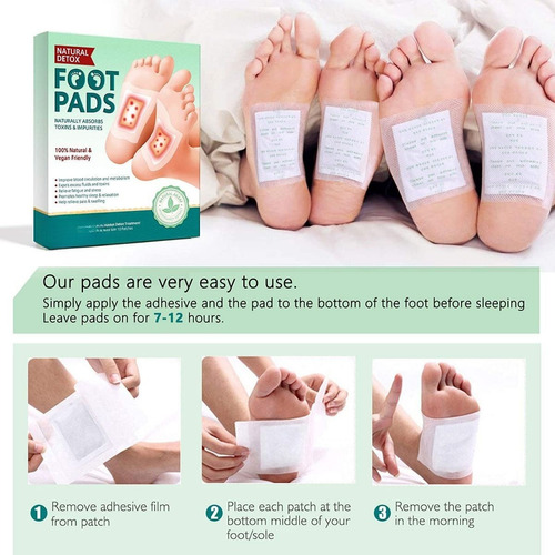 Parches Desintoxicantes Para Pies Foot Pads Caja X10