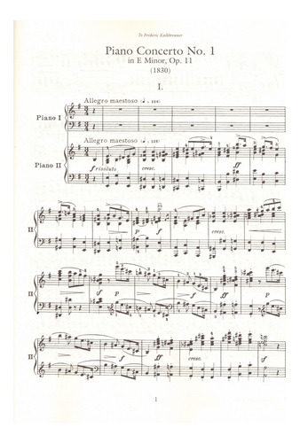 F. Chopin: The Piano Concertos, Arranged For Two Pianos.