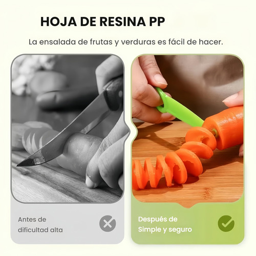 3pcs Cortador En Espiral, Cortador En Espiral De Papas Y