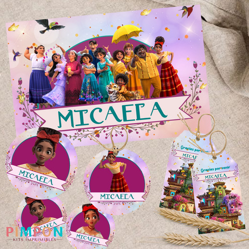 Kit Imprimible Dolores Madrigal - Encanto - Personalizado