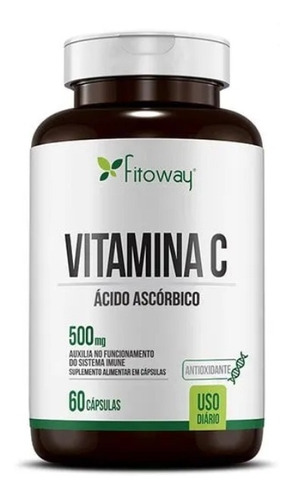 Vitamina C 60 Cápsulas 500mg Para Imunidade - Fitoway
