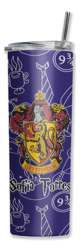 Termo Skinny Harry Portter Nombre Personalizado Gryffindor Azul Marino