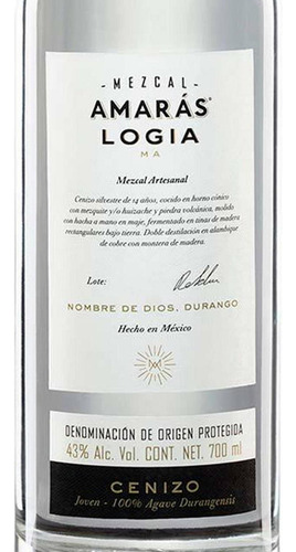 Pack De 2 Mezcal Amaras Logia Joven Cenizo 700 Ml
