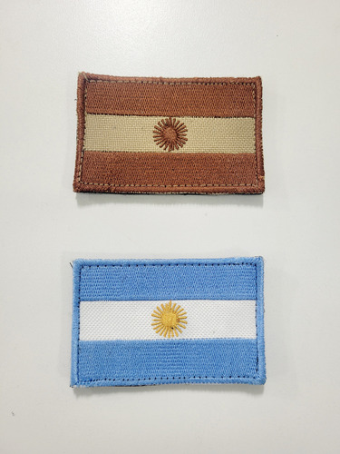 Parche Bandera Bordada Argentina Clasica Coyote Tan Mochila 