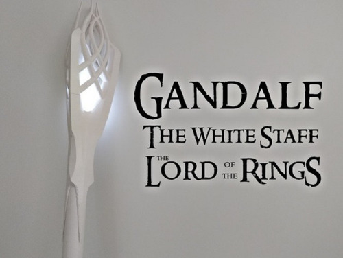 Lotr Gandalf Baston Baculo Blanco - Archivo Stl - 3d