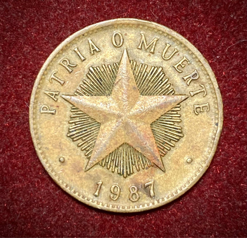 Moneda 1 Peso Cuba 1987 Km 105 Patria O Muerte
