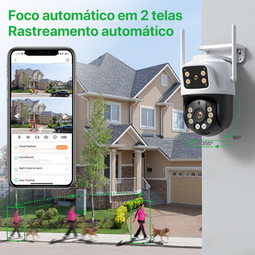 Câmera De Segurança Wi-fi Smart Dual Câmera Ipc-i100 Ip