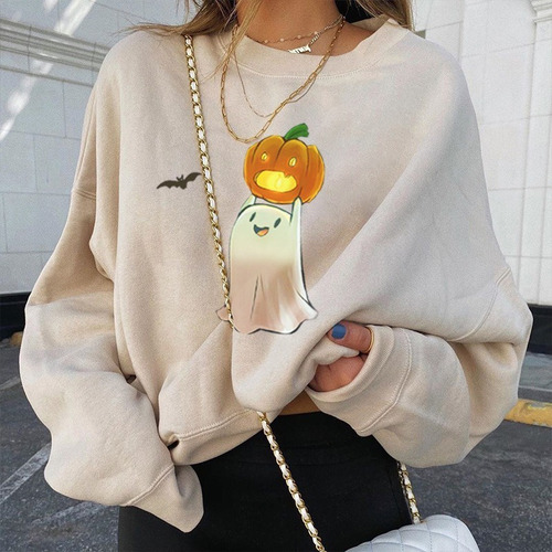 Sudadera De Halloween Calabaza Casual Estilo Coreano