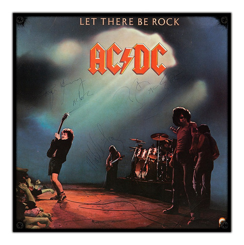 #76 - Cuadro Vintage 30 X 30 Cm / Ac/dc Cartel No Chapa Rock