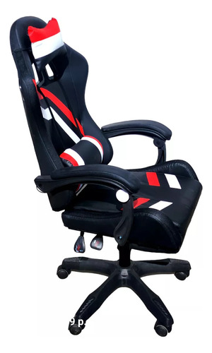 Silla Gamer Luz Rgb Parlante Reposapiés Masajeador Lumbar