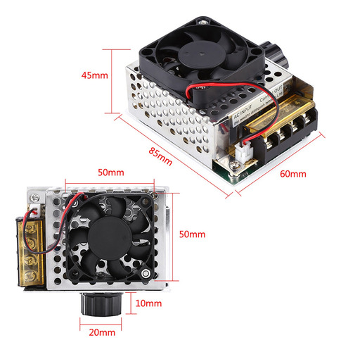 Regulador De Voltaje Eléctrico 4000w Scr Temperatura Dimmer