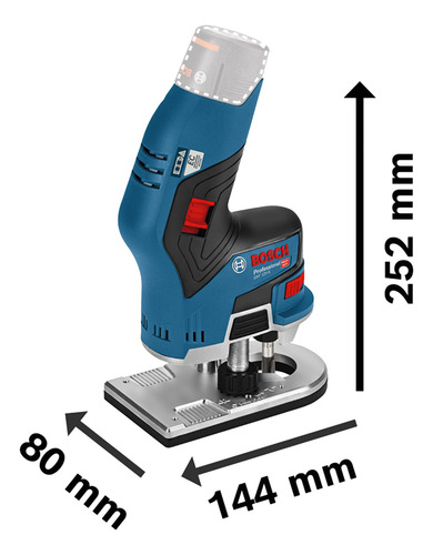 Router Bosch Inalámbrico Para Madera Gkf 12v-8 12v Brushless