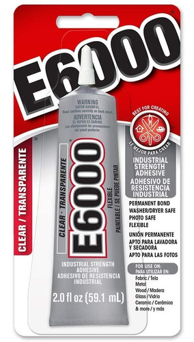 Pega E6000 Mediana 2oz. Original. 59,1 Ml. Mayor Y Detal