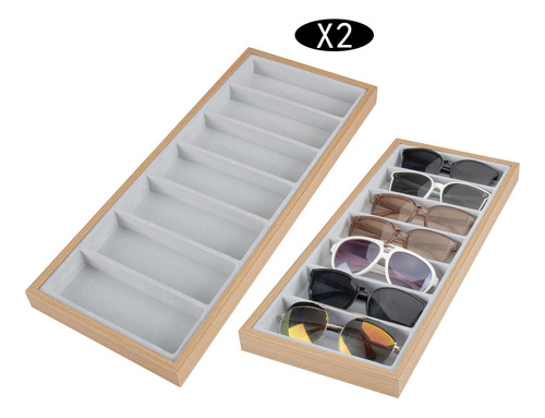 2x Caja Organizadora Para Gafas De Estuche Para