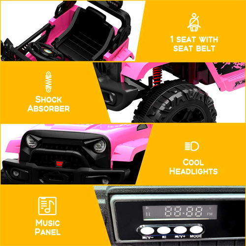 Vehículo Eléctrico Para Niños 12 V Control Remoto Bluetooth