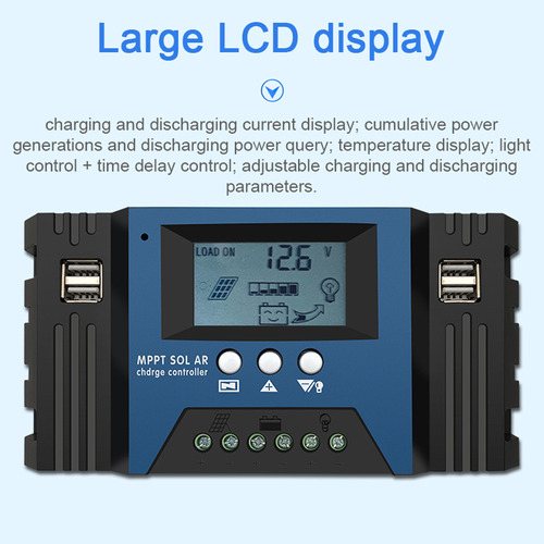Controlador De Panel Solar 30a Mppt 12/24v Batería Automátic