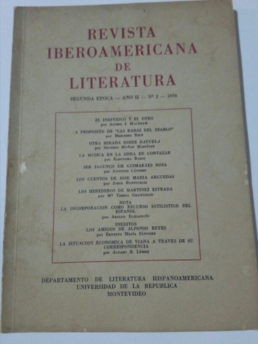 Revista Iberoamericana De Literatura 1970