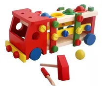 Comprar Carrito De Bomberos De 36 Piezas De Madera Juegos Didácticos