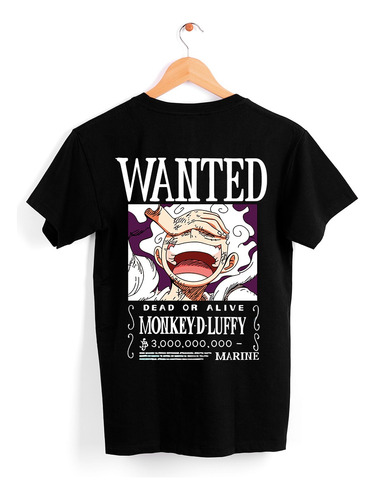 Playera One Piece - Monkey D. Luffy Wanted Poster Gear 5