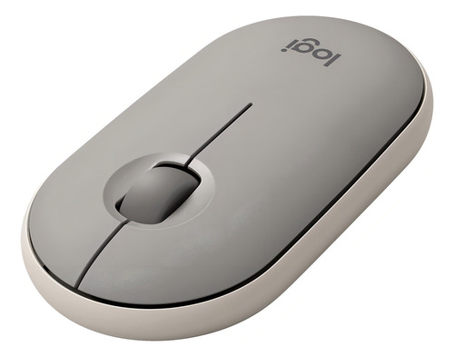 Mouse Wireless Bluetooth Logitech Pebble M350 Grey Milk Color Marrón