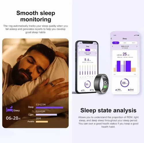 Anillo Inteligente Smart Ring P/celular Con Control De Salud
