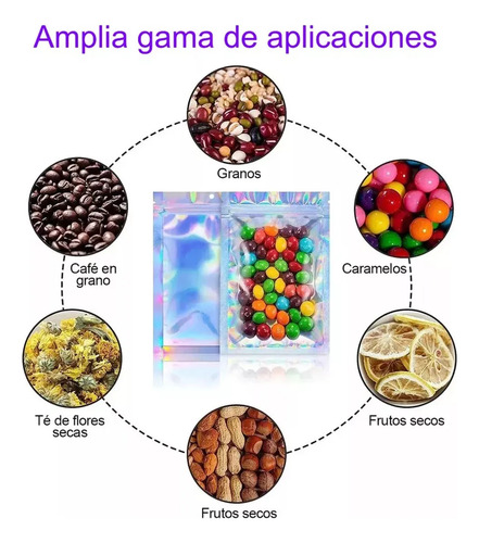 300 Sacos Plásticos Iridescentes Holográficos Resseláveis 10