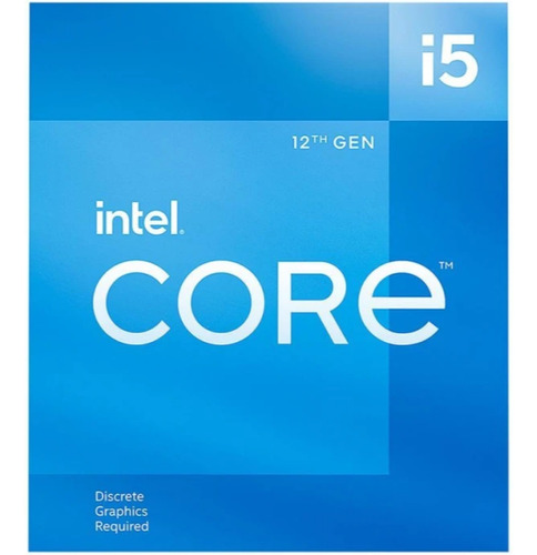 Procesador gamer Intel Core i5-12400F BX8071512400F de 6 núcleos y  4.4GHz de frecuencia