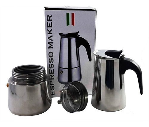 Cafetera 12 Tazas Espresso Maker Italiana Acero Inoxidable