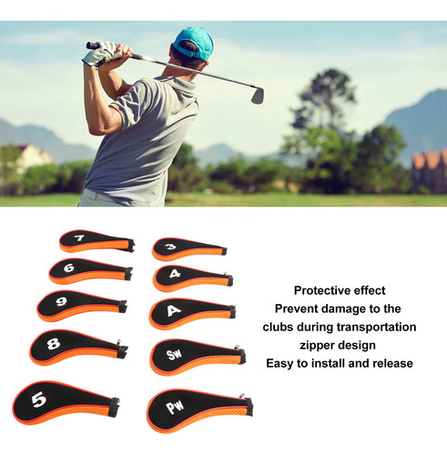 Juego De Fundas Para Cabezales De Golf, 10 Unidades, Fundas