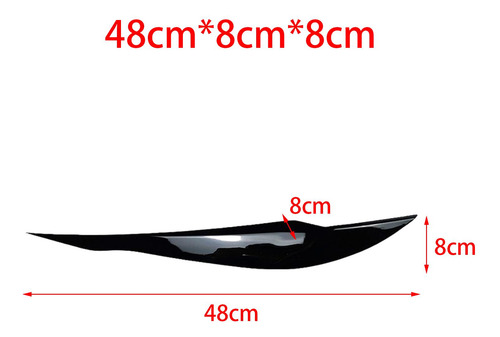 2 Embellecedores De Cubierta De Párpado De Negro Brillante