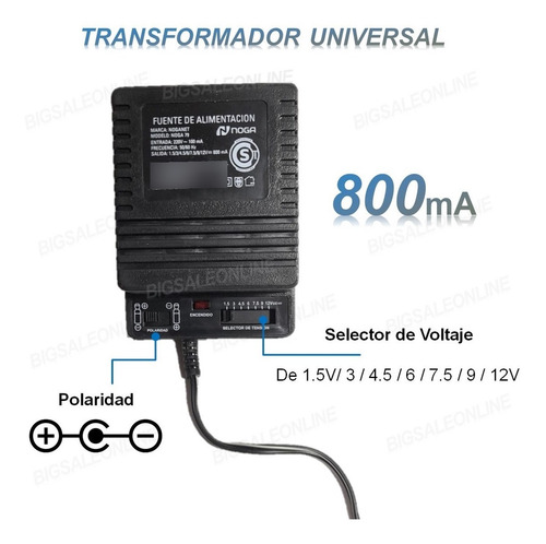 Transformador Fuente Alimentación Universal 6plug 1.5v A 12v
