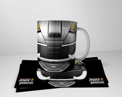 Power Rangers Negro Taza Tu Propio Estilo Blanco
