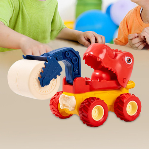 Tire Hacia Atrás Dinosaurio Camión Ingeniería Rojo