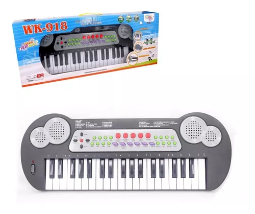 Teclado Infantil Musical Piano Brinquedo Iniciante 37 Teclas Com